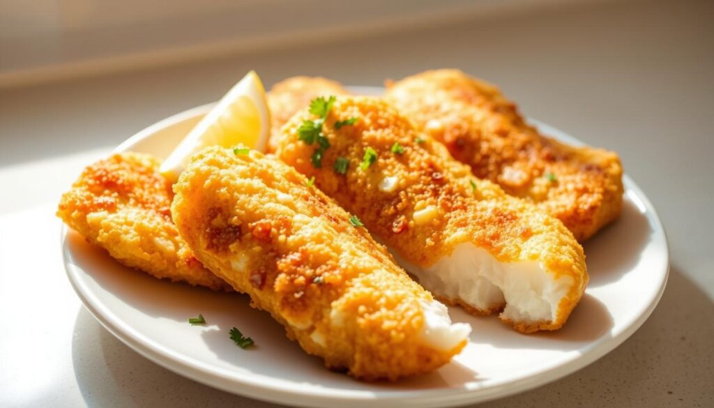 Fried cod recipe with golden-brown coating